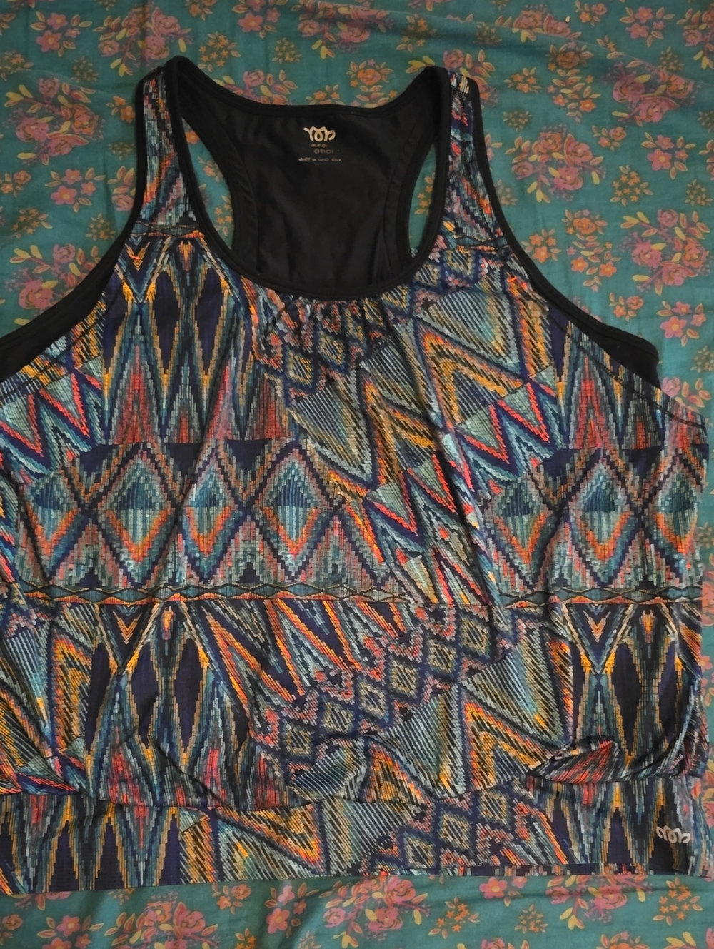 Maurices InMOTION Size XL Racerback Tank Top Multicolor Geometric